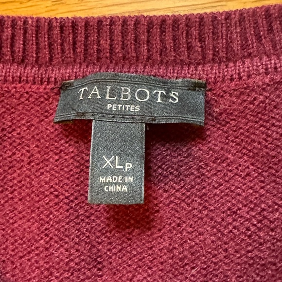 Talbots Crewneck Sweater Fair Isle Jeweled Lambswool Blend Size PXL Petite - Picture 6 of 7